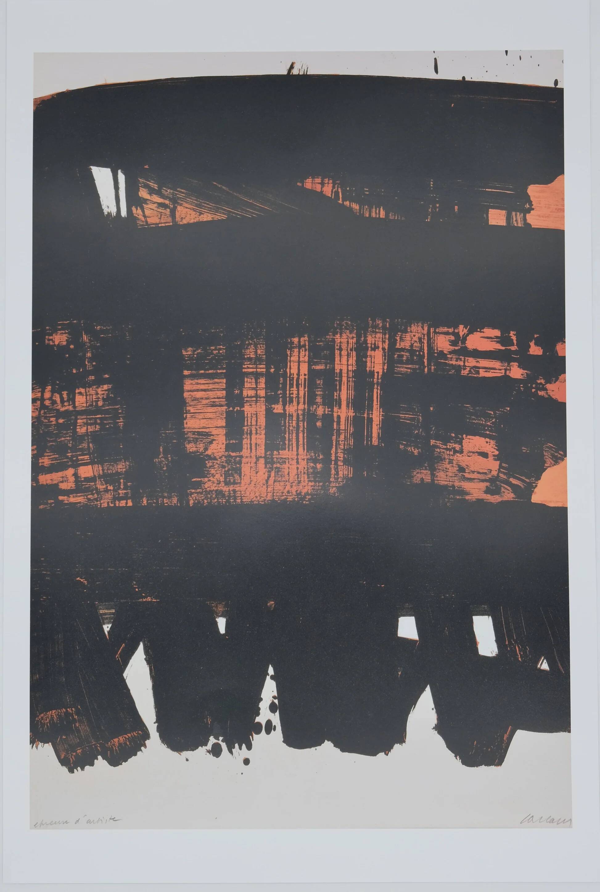 Pierre Soulages: Lithograph No. 22 - Original signed poster