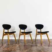 Set de 3 chaises par Juliusz Kędziorek 1960's