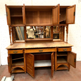 Showcase sideboard Louis XVI style solid wood XIX century