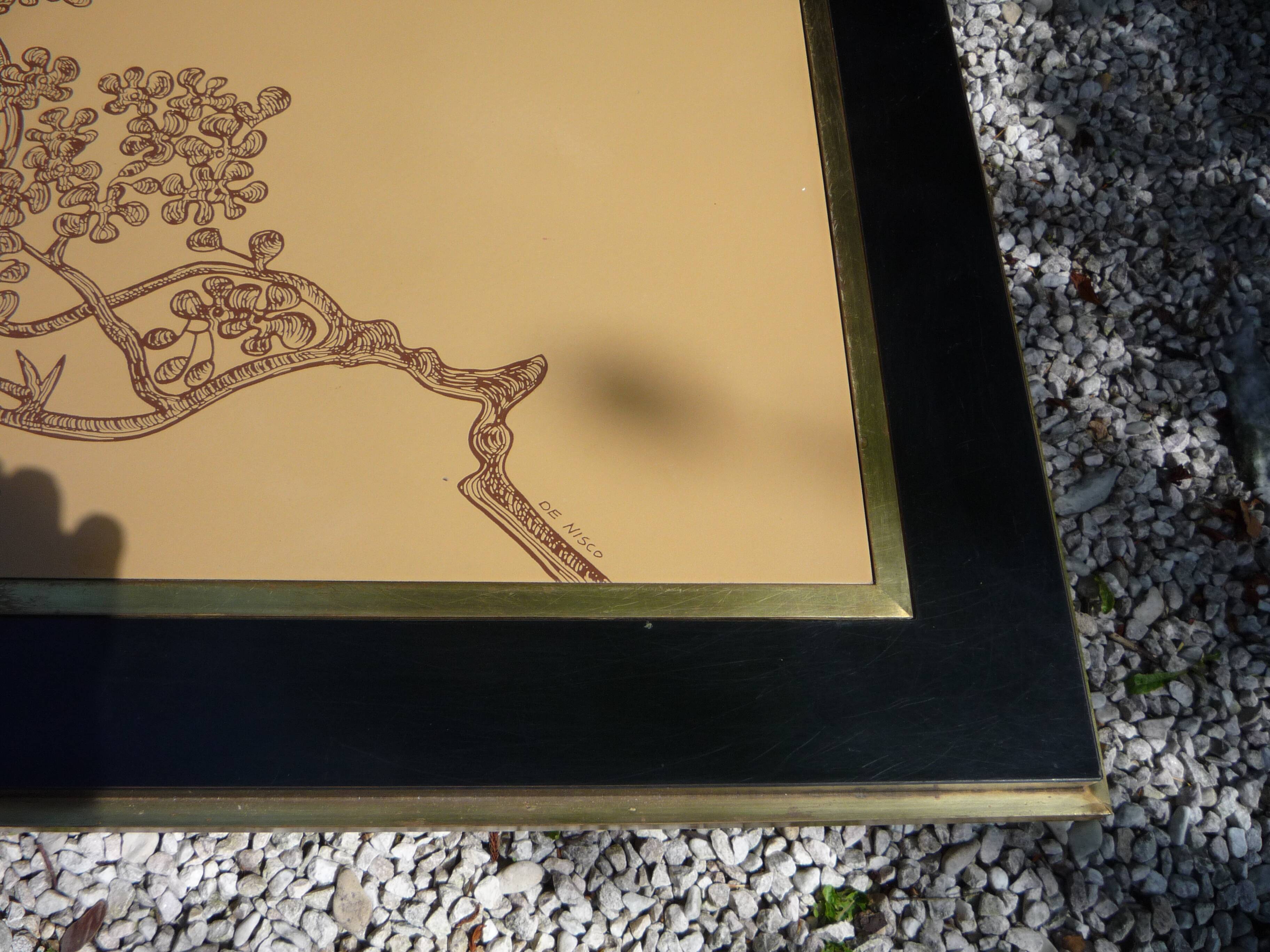 Coffee table circa 1970 - Japanese décor De Nisco