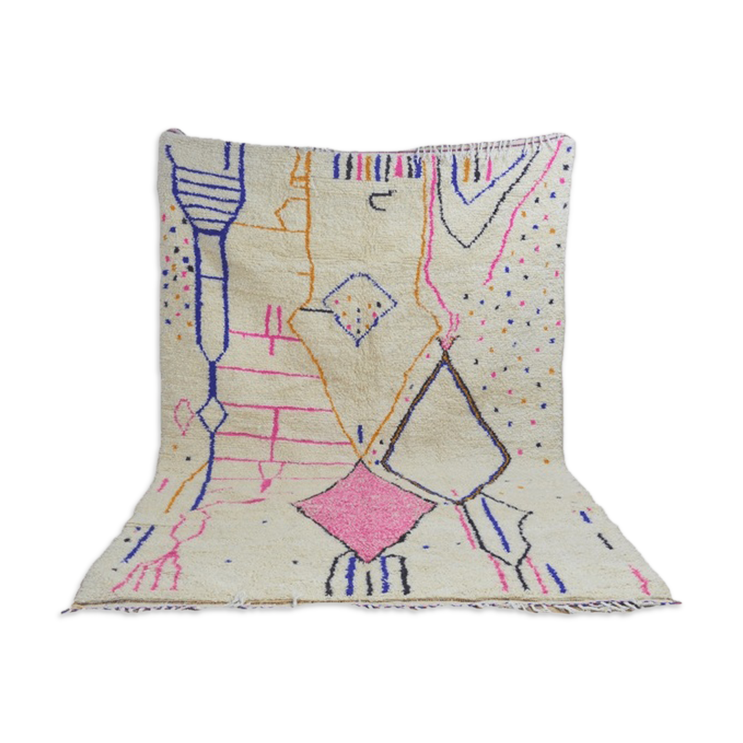 Tapis berbère coloré tribal 323 x 208 cm