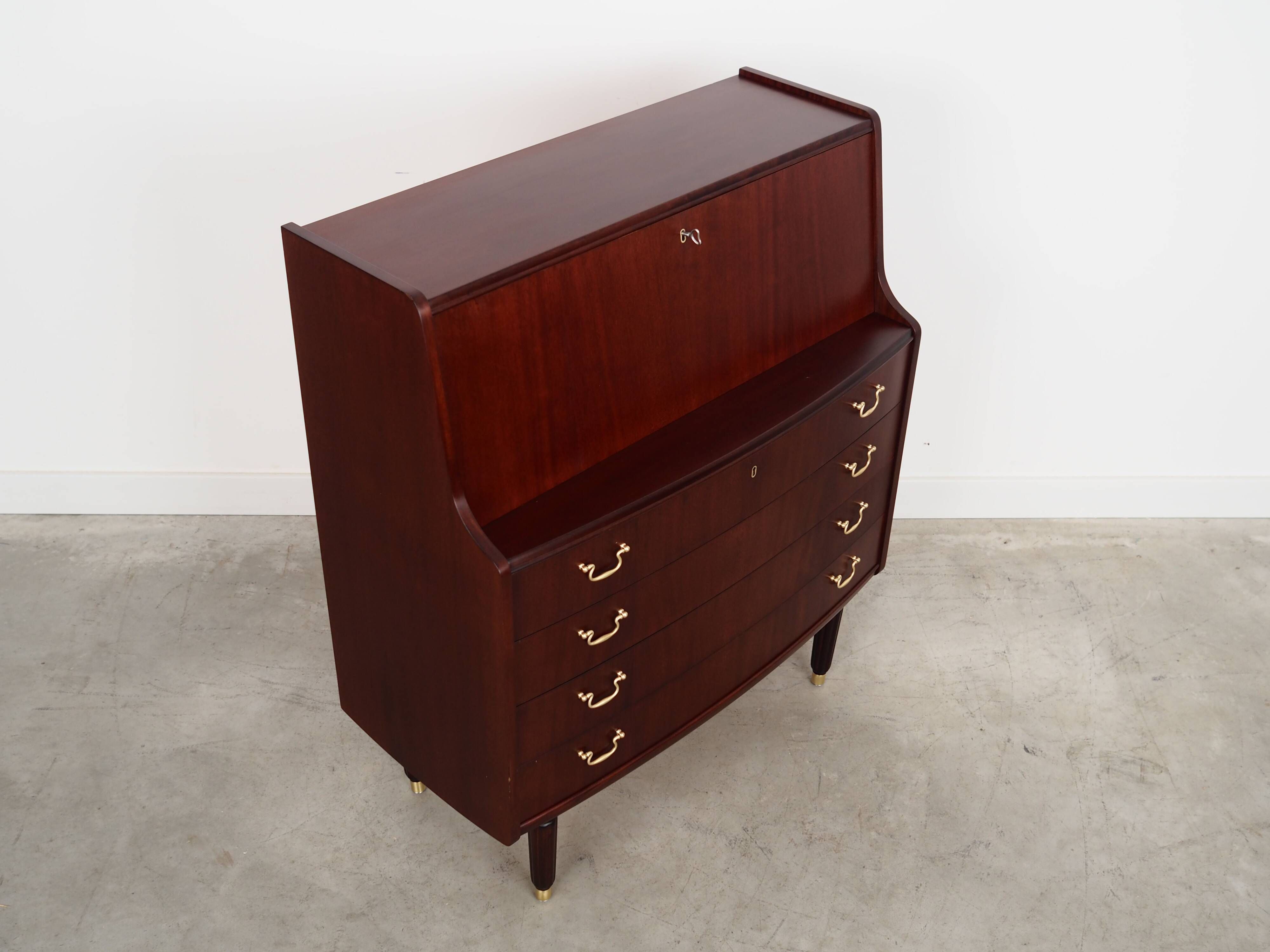 Mahogany secretary, Danish design, 1970s, manufacturer: PMJ Viby