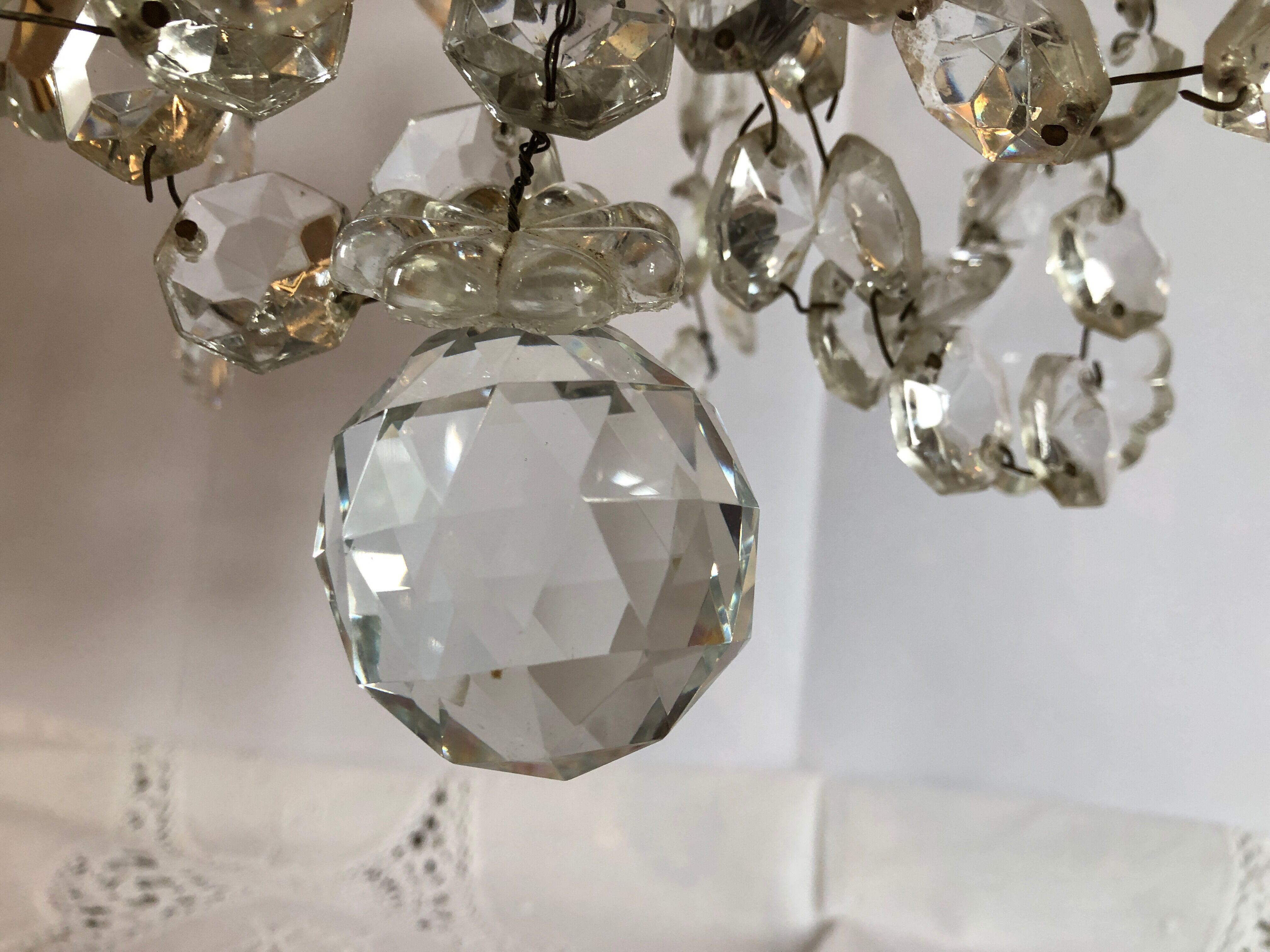 Antique chandelier with tassels