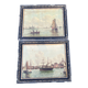 Beautiful Pair of 19th Century Maritime Lithographs in the Style of Frederik Soerense