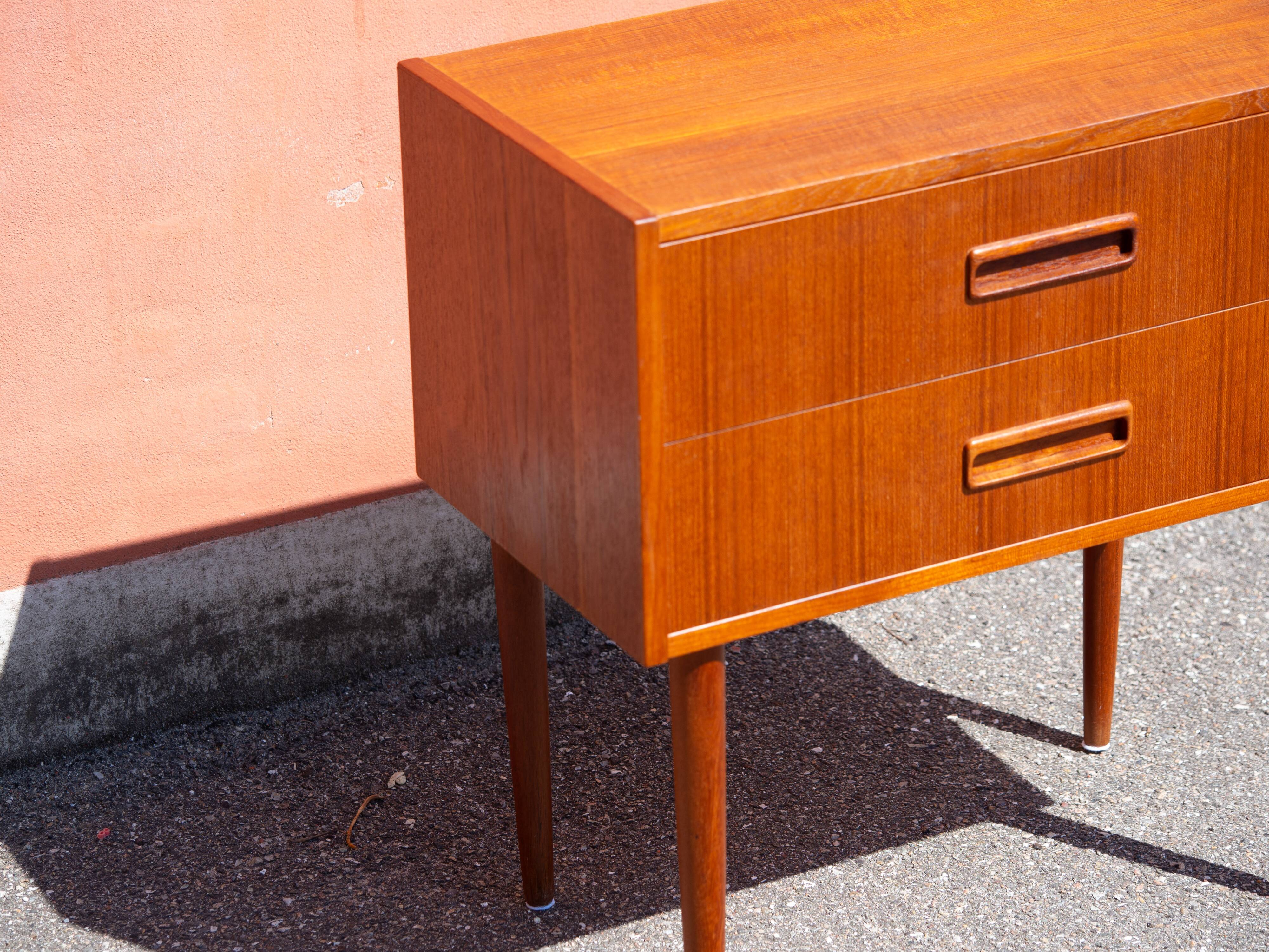 Danish vintage teak chest of drawers from 1960s