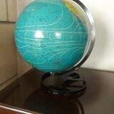 Globe terrestre , Mappemonde vintage tarides , 1977