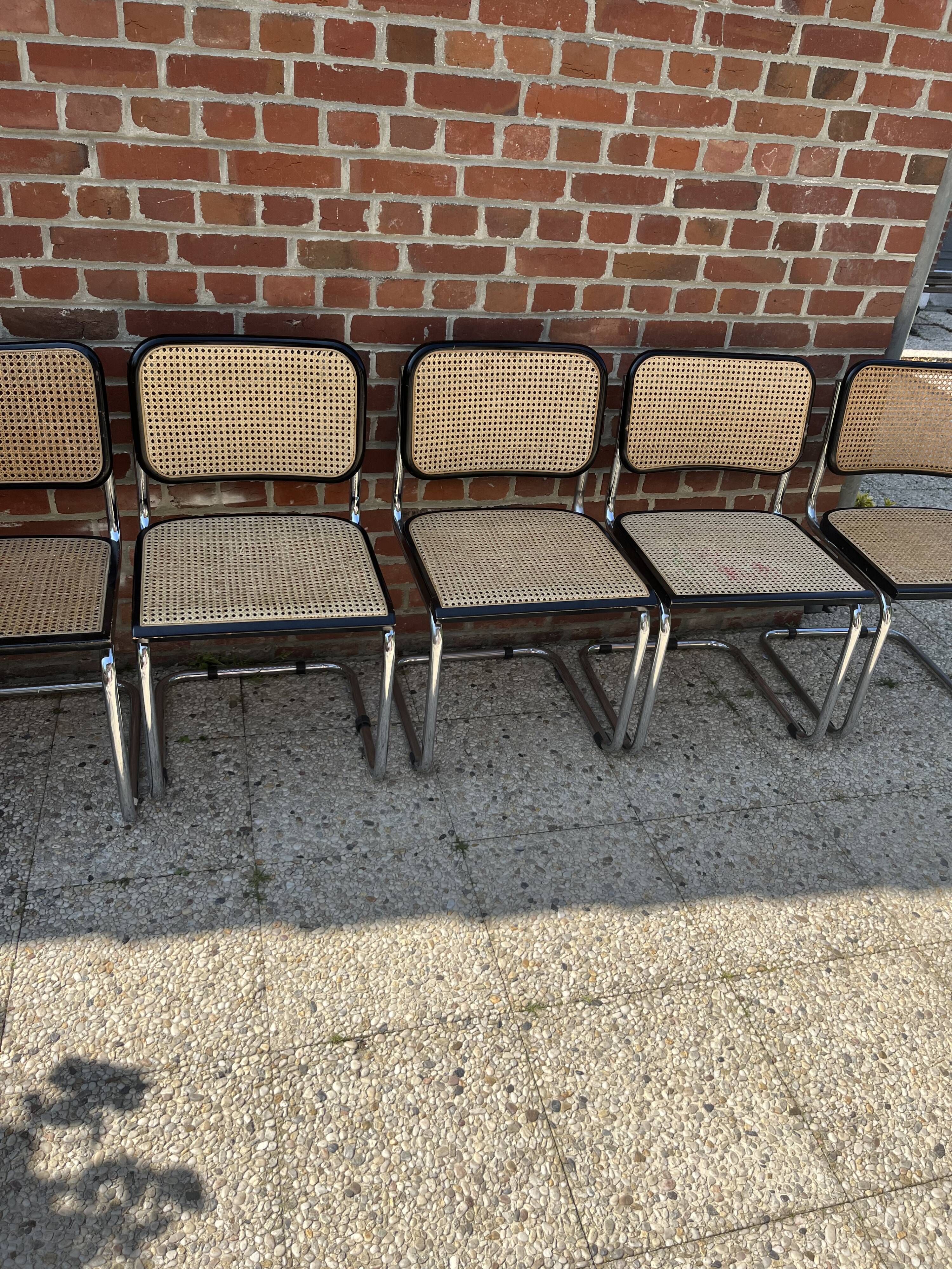 Set of 6 Breuer B32 chairs