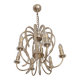 Lampadario stile romantico in ottone e cristalli