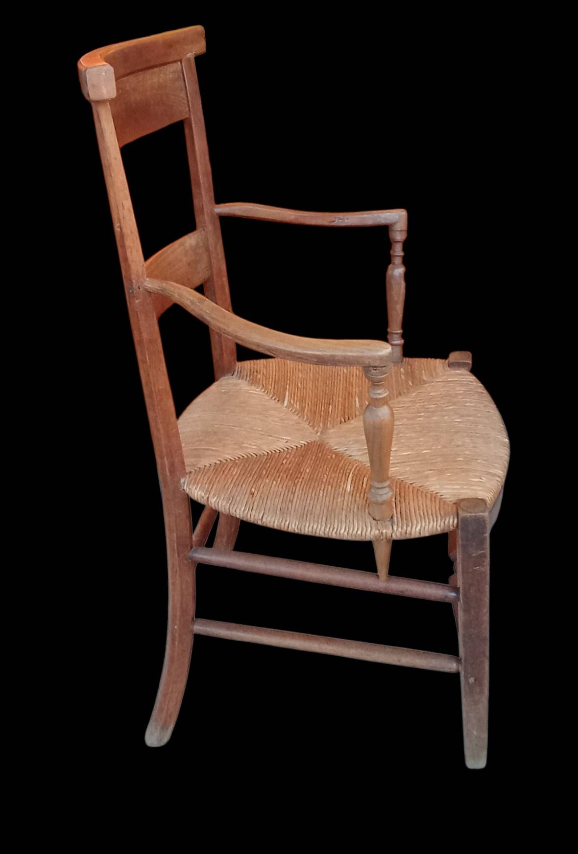 Old Provençal straw chair