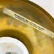 Pair of gold space-age wall lamps flush light gold sölken leuchten germany