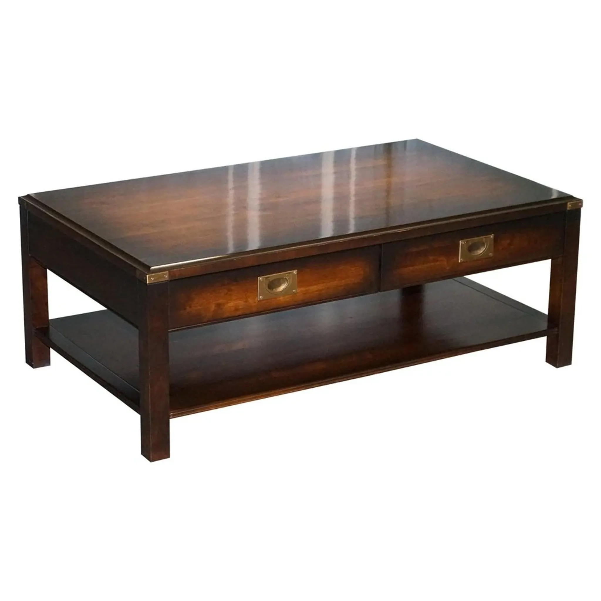 Vintage Military Coffee Table in Brass
