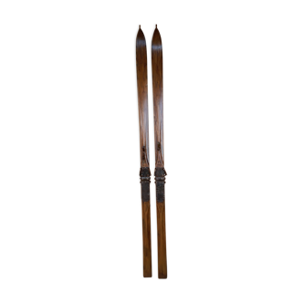 Paire de skis bois 1900