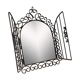 Wrought iron mirror with shutters 29x40cm