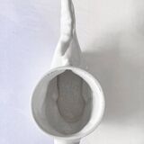 Cache- pot poisson en céramique blanche