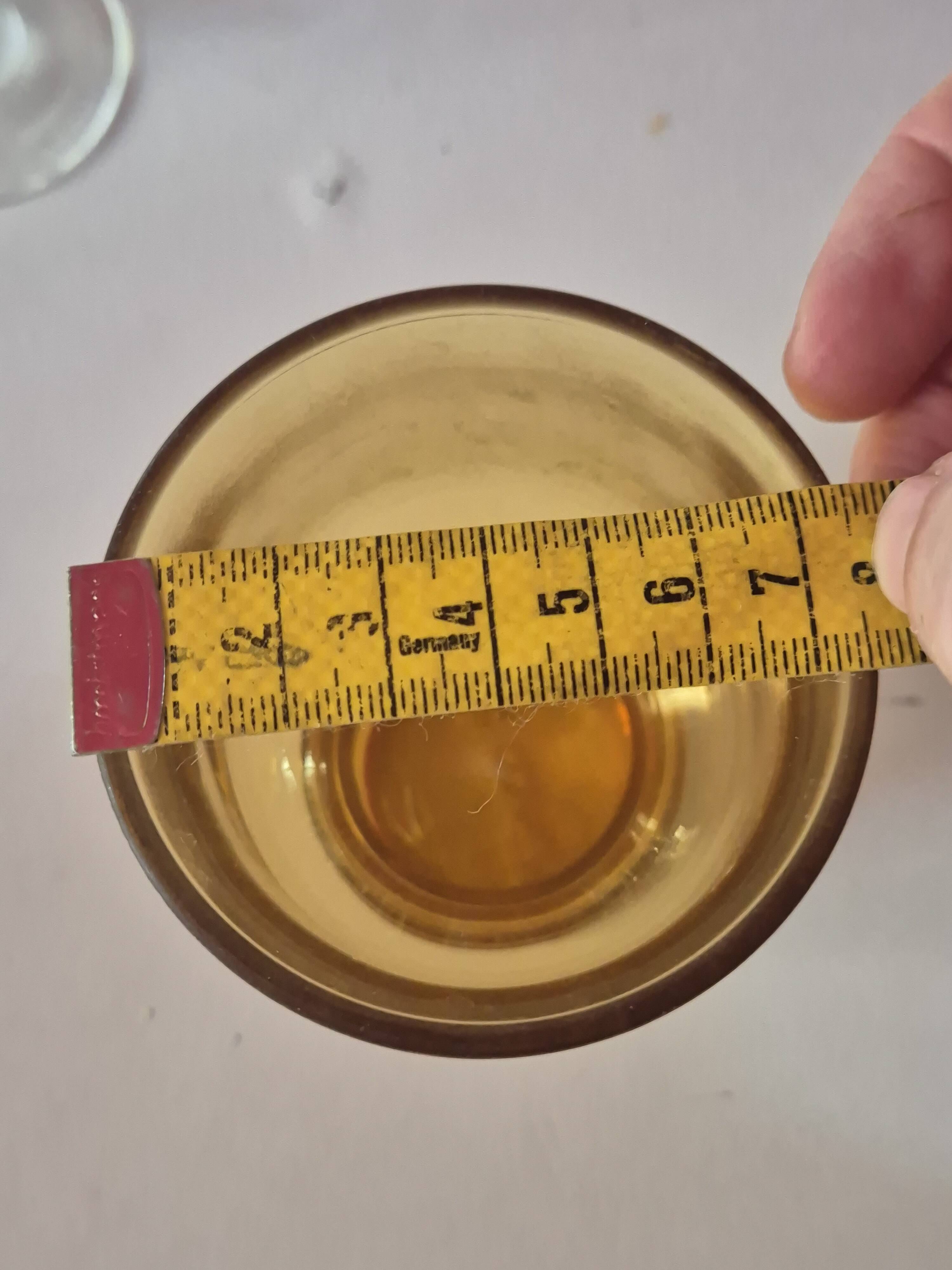 set of 2 smoked yellow amber vintage Pernod SA glasses