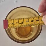 set of 2 smoked yellow amber vintage Pernod SA glasses