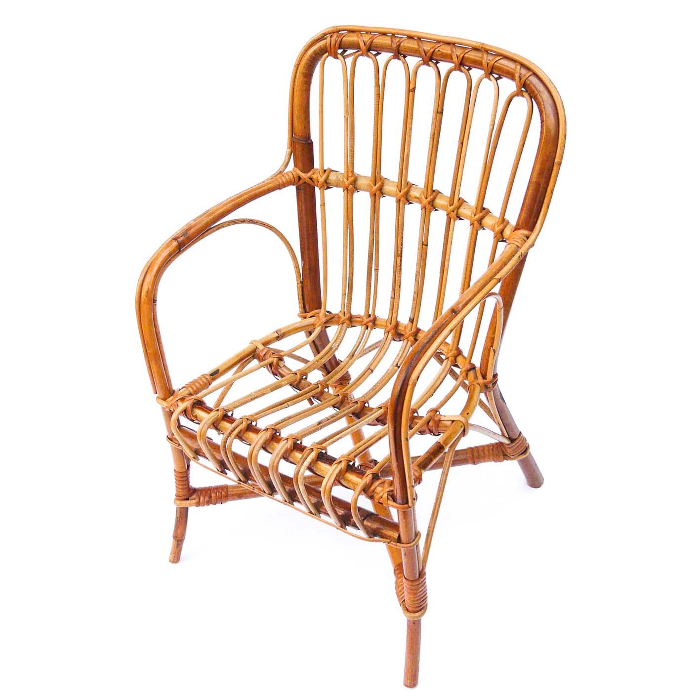 Stunning Vintage Scandinavian-style vintage rattan chair