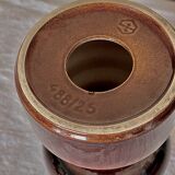 Vintage large 70's Steuler Ceramic Germany 288/25 Cari Zalloni Design Candle Holder dark brown