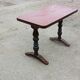 Vintage Bistro Table - Turned Wood - Neo-Rustic 70s Style