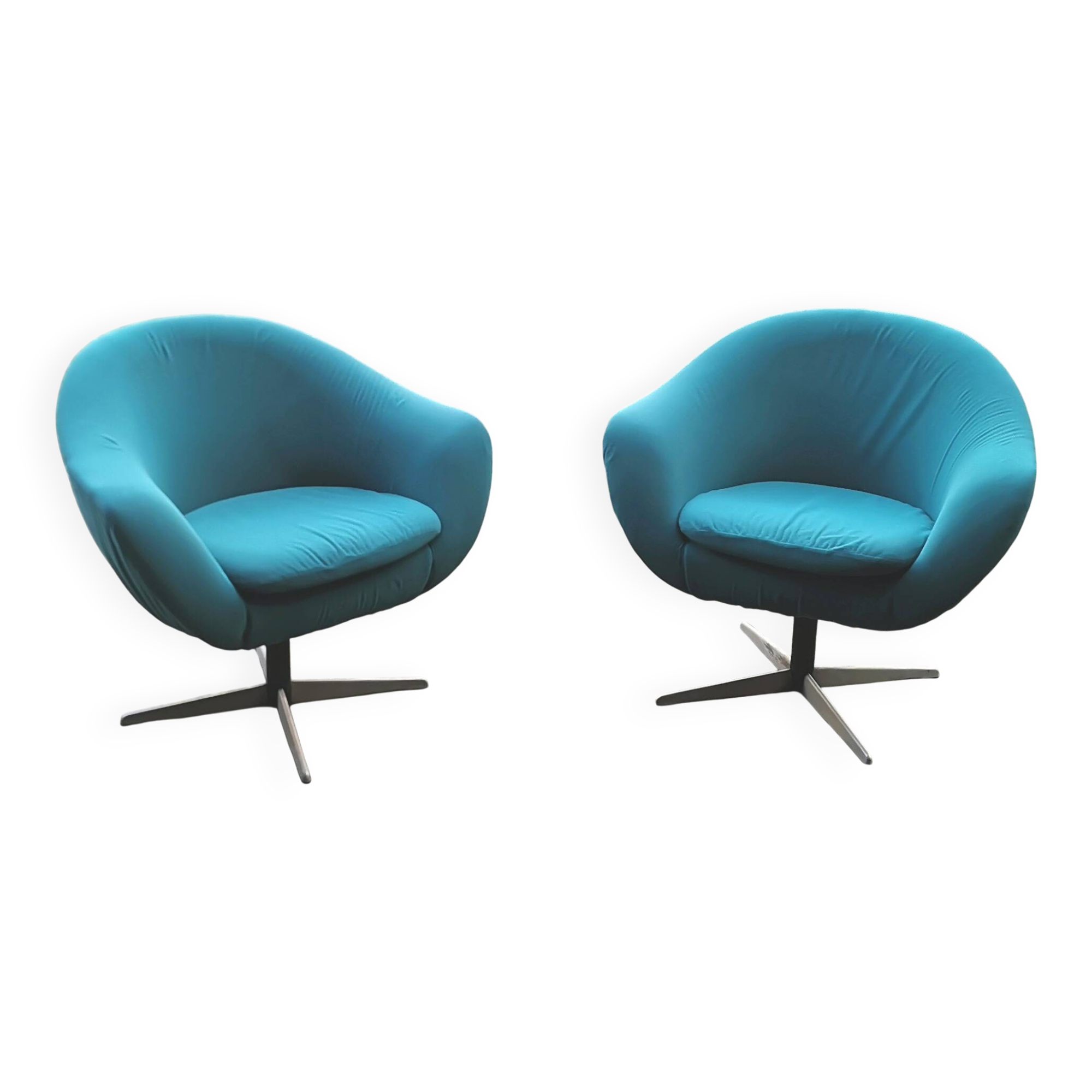 Egg swivel chairs by Carl Eric Klote, Sweden 1960