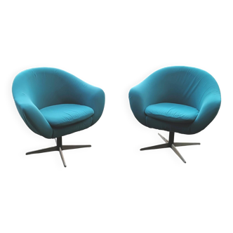 Egg swivel chairs by Carl Eric Klote, Sweden 1960
