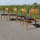 Set of 4 vintage Scandinavian style chairs from the 60s