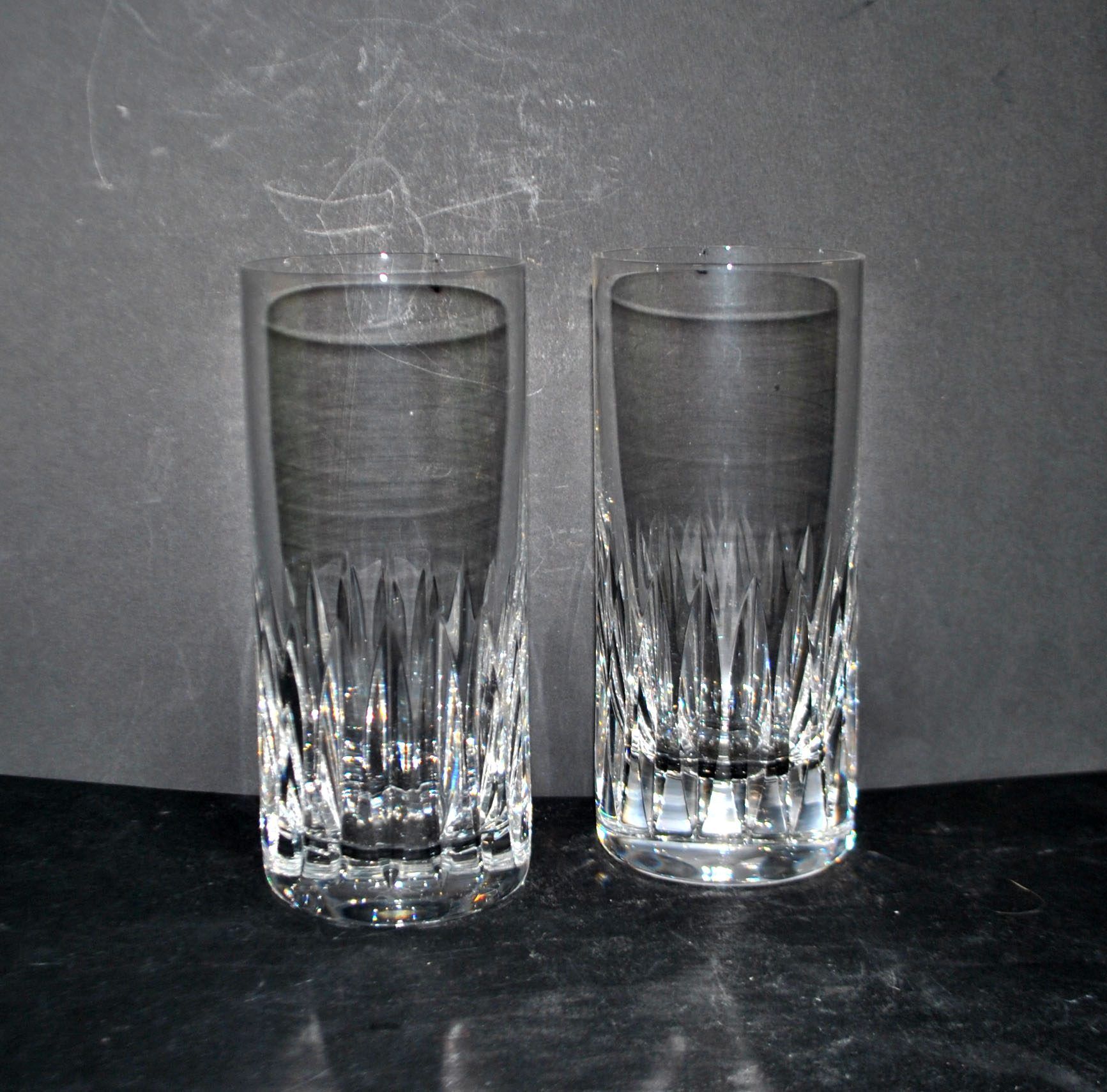 Saint-louis set of 2 juice or whisky long drink glasses avignon in cut crystal for bar