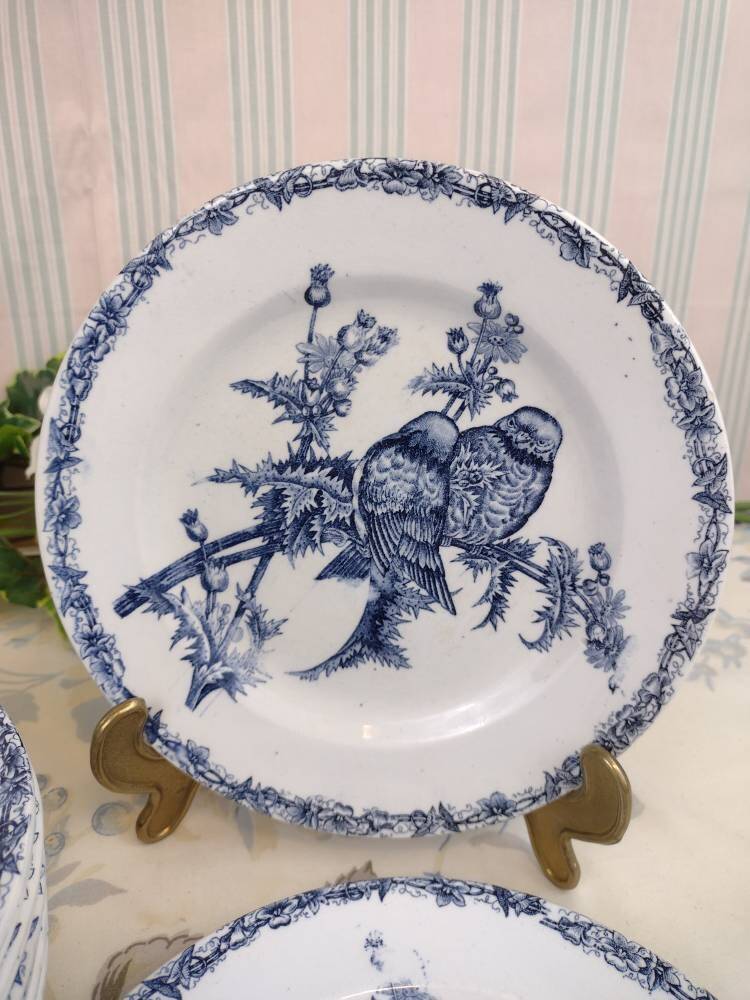 Set of 11 goldfinnets clairefontaine dessert plates