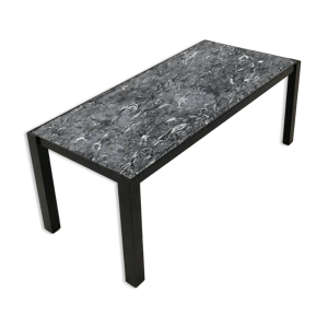 Table basse acier marbre