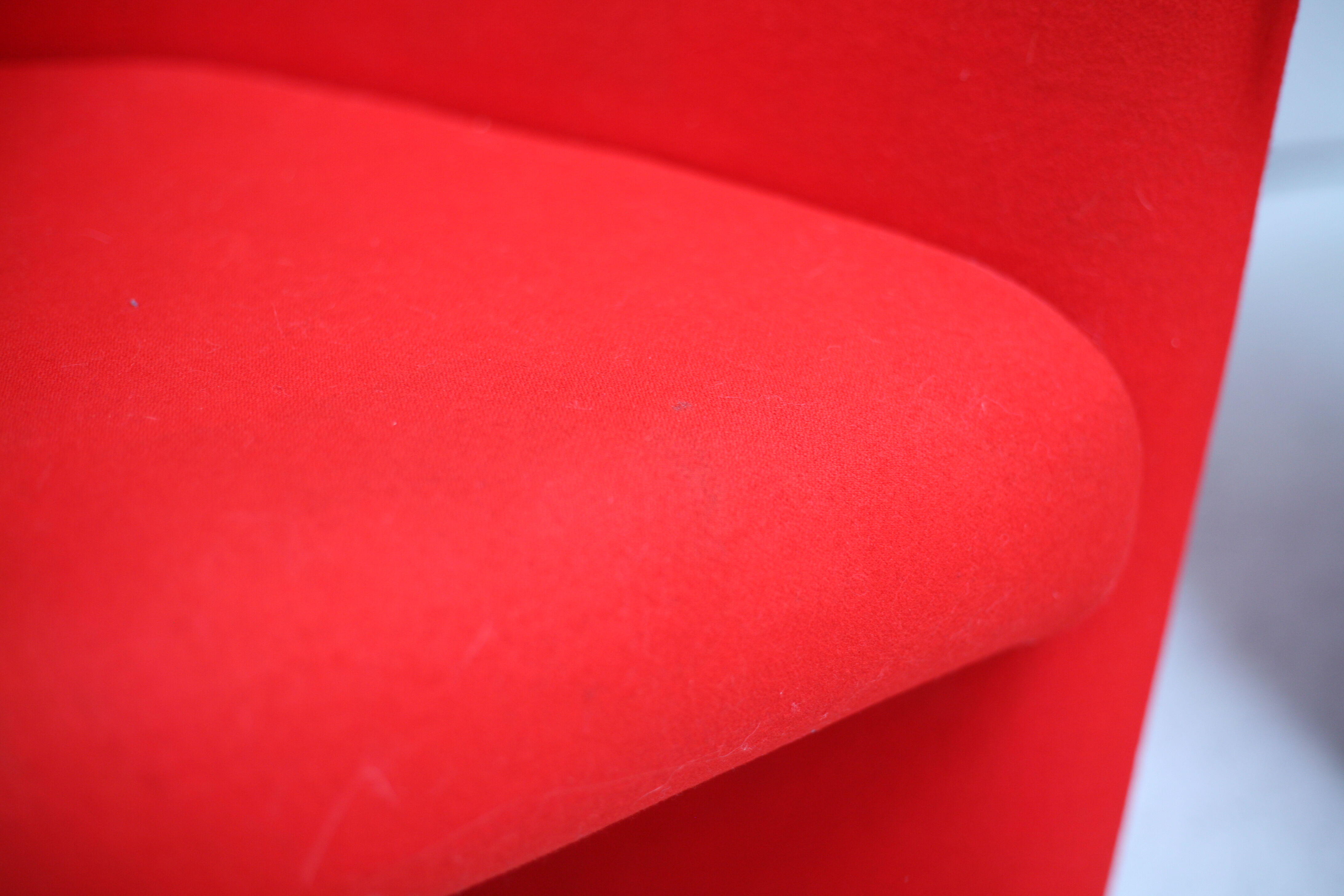 Pair of red Arflex armchairs. Italy, circa 1980