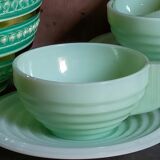 Four Art-Deco opaline cups