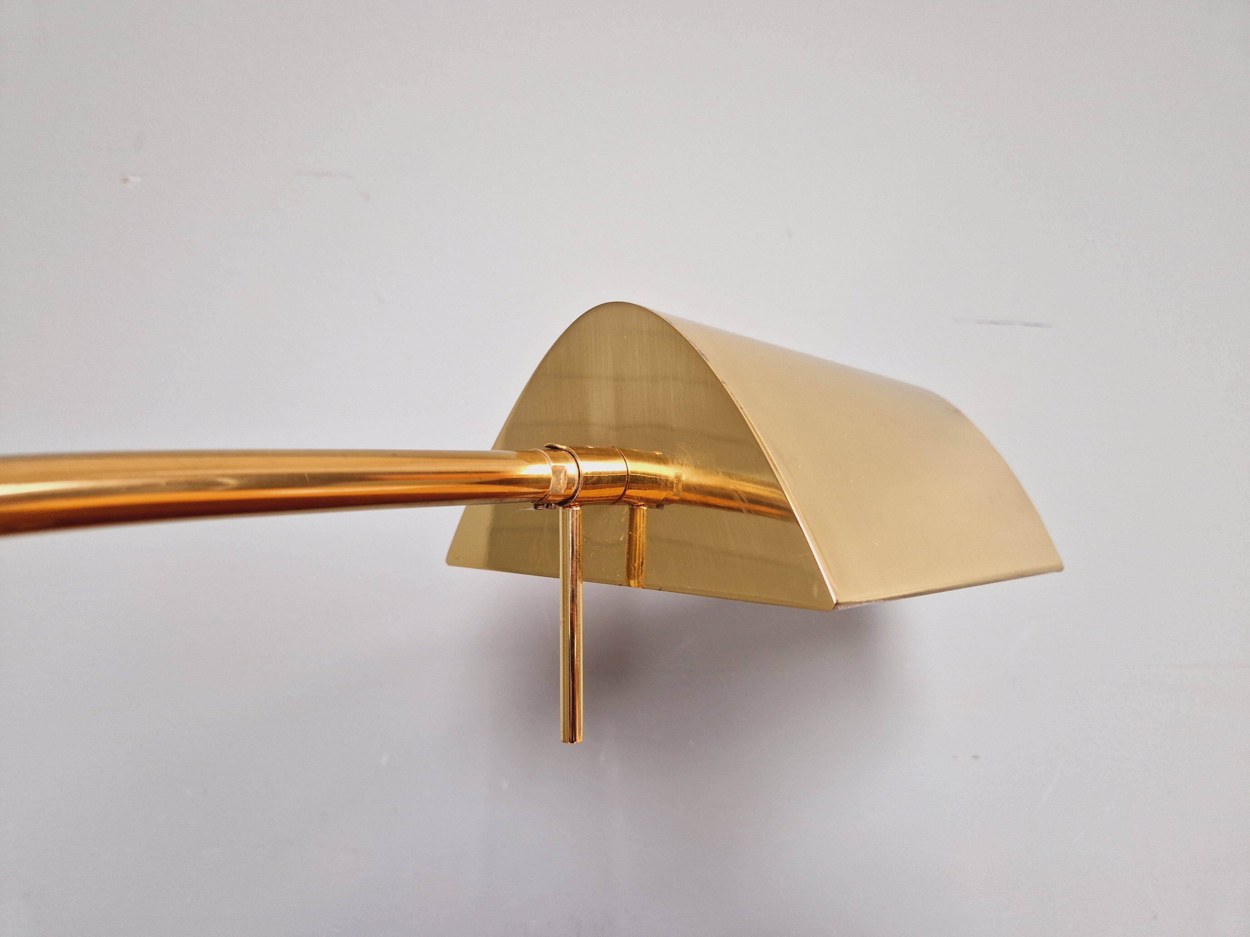Grande lampe de bureau en laiton, Cosack Leuchten, années 70