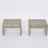 Mid-Century Modern Bedside Tables Made of Laquered Goat Skin by Aldo Tura