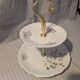Vintage cake stand in Berry porcelain (CNP) - Violet decoration