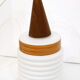 Suspension scandinave, verre opalin & bois