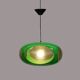 Massive Belgium Space Age UFO Lamp, Green Mid-Century Modern Lighting
