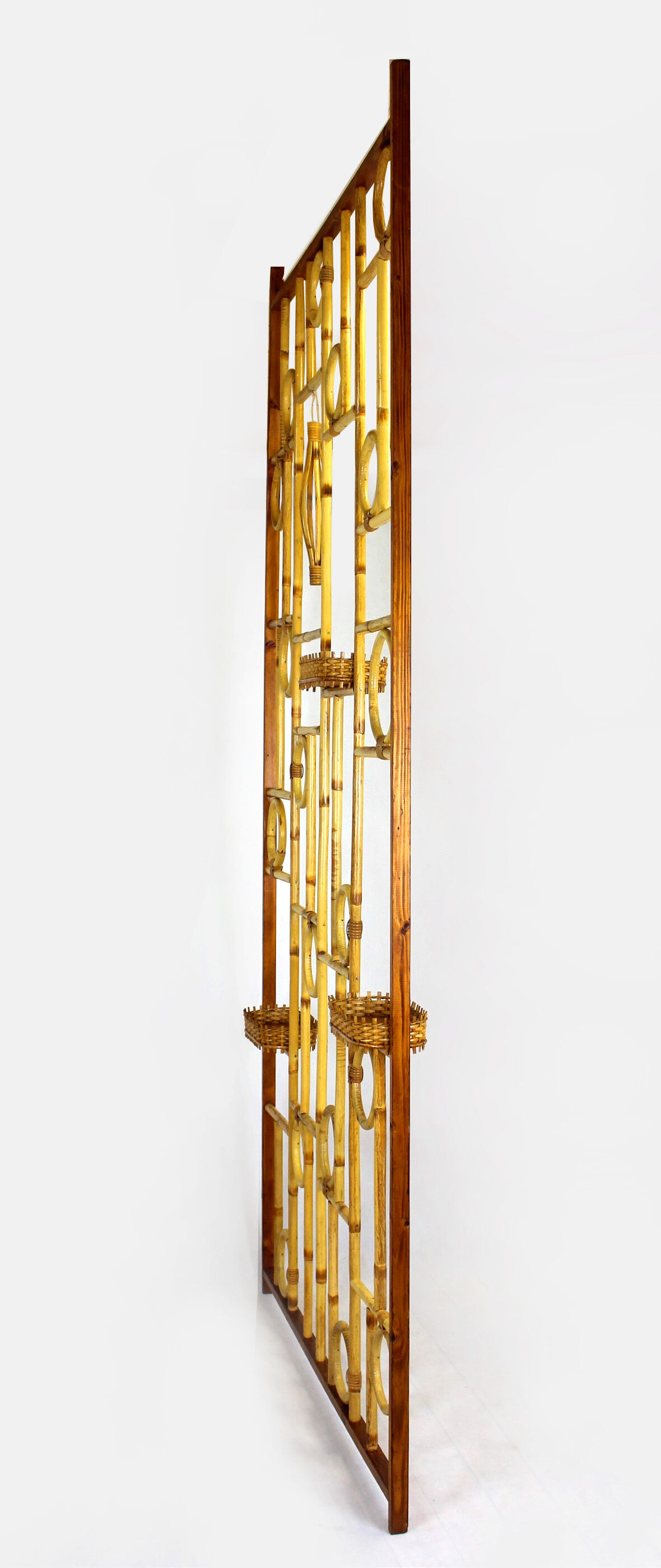 Vintage Bamboo and Rattan Room Divider, 1970s