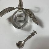 Ancienne salière et poivrière en forme de cygne