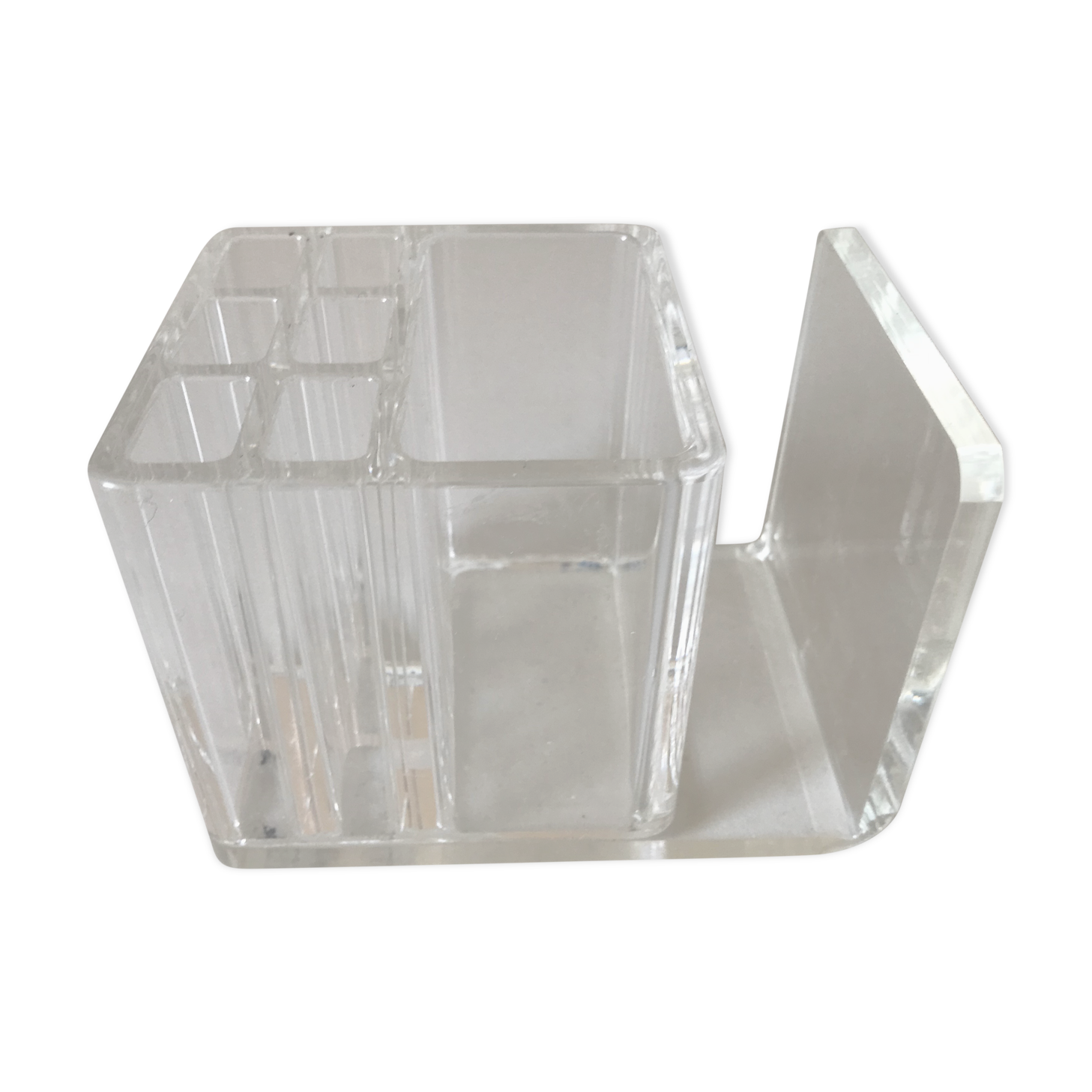 Vintage plexiglass pencil jar design 70 years