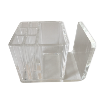 Vintage plexiglass pencil jar design 70 years