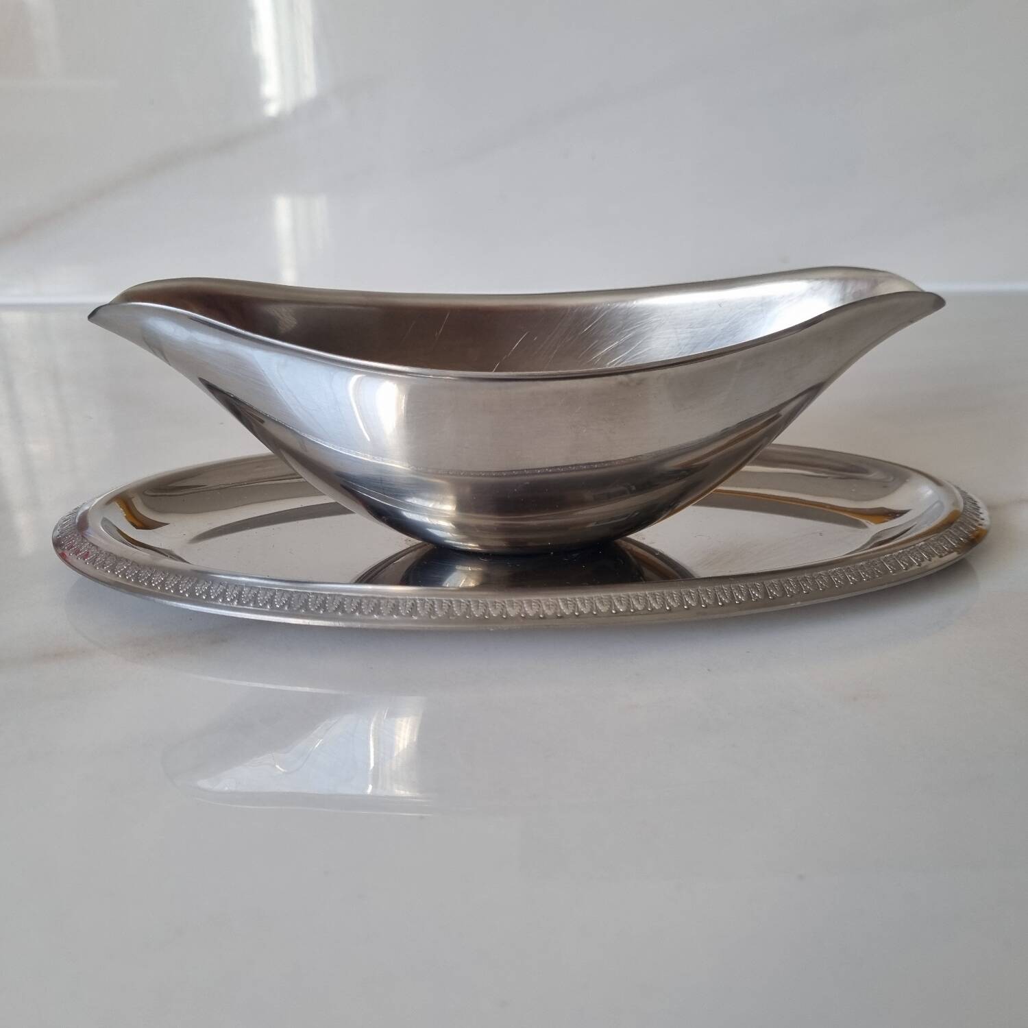 Stainless steel sauce boat, 1980