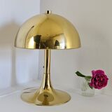 Lampe de table en laiton en forme de champignon, Italie, années 1970