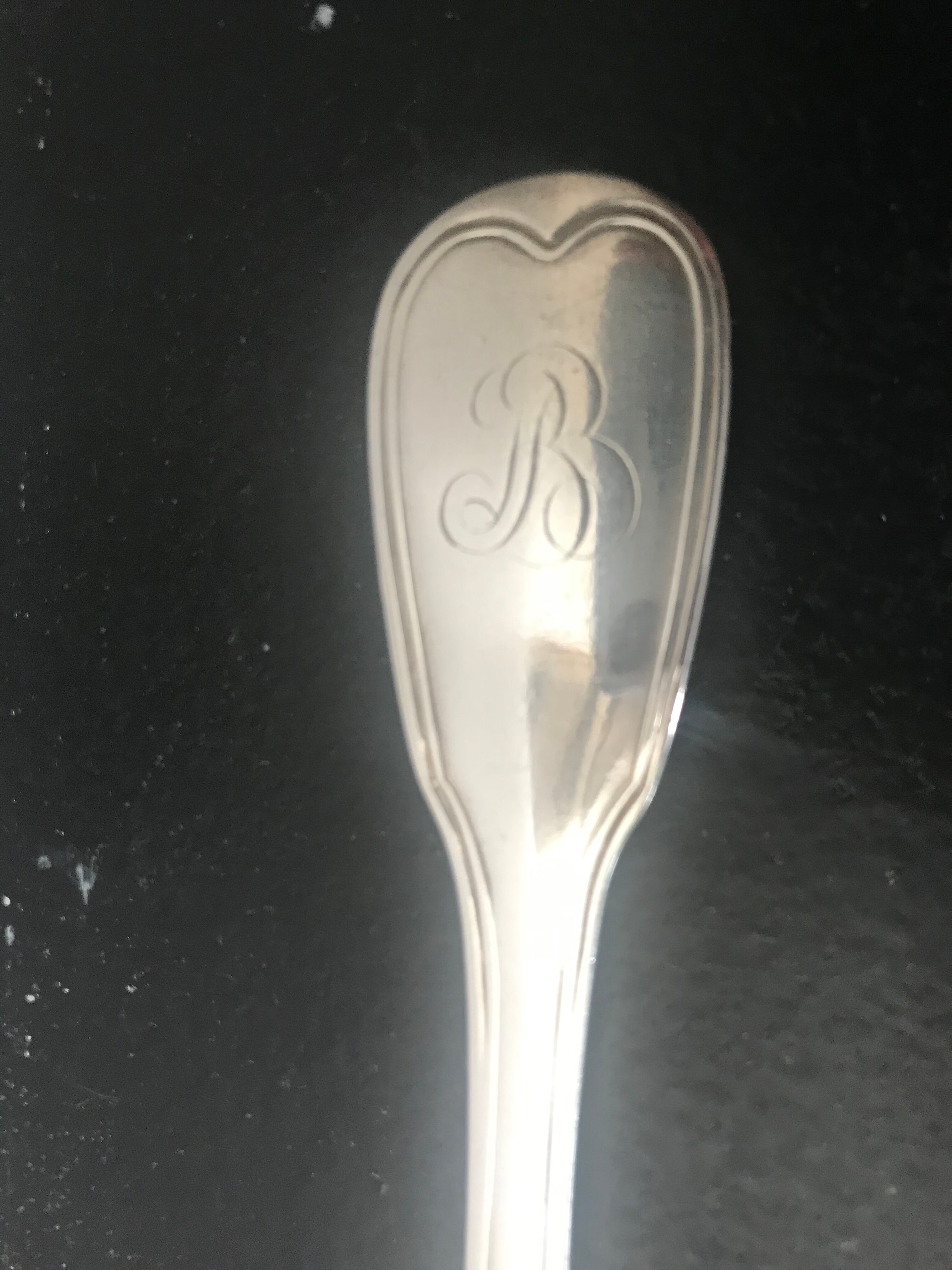 Cuillère à soupe argent massif