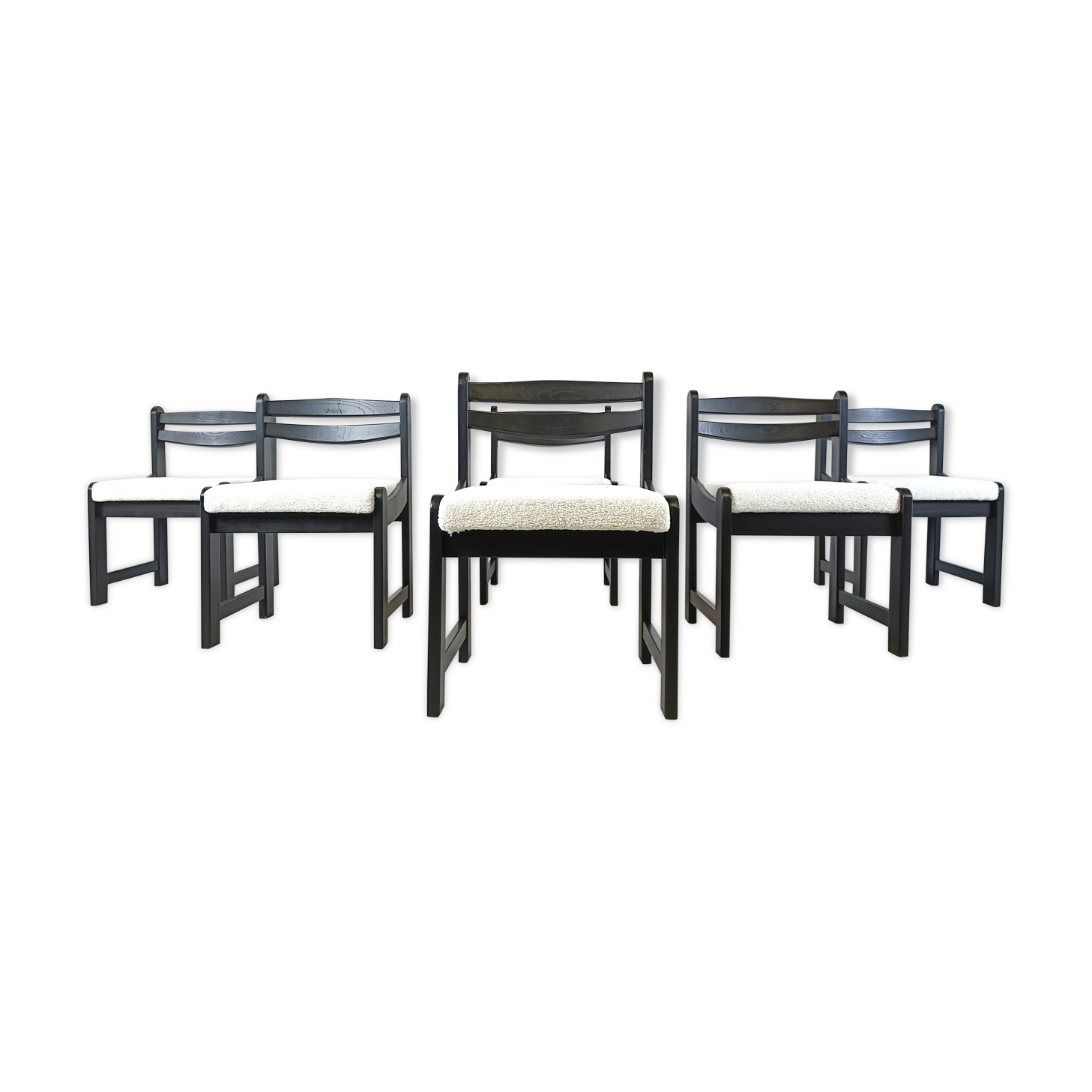 Set of 6 vintage chairs 70s