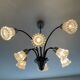 Lustre tulipe 8 feux des années 50-60