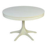 Vintage Dining Table Round Extandable 70s Space Age