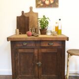 Buffet, old chopping block