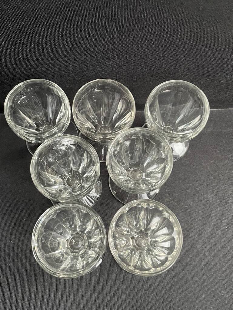 7 port glasses cut crystal