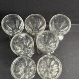7 verres à porto cristal taillé