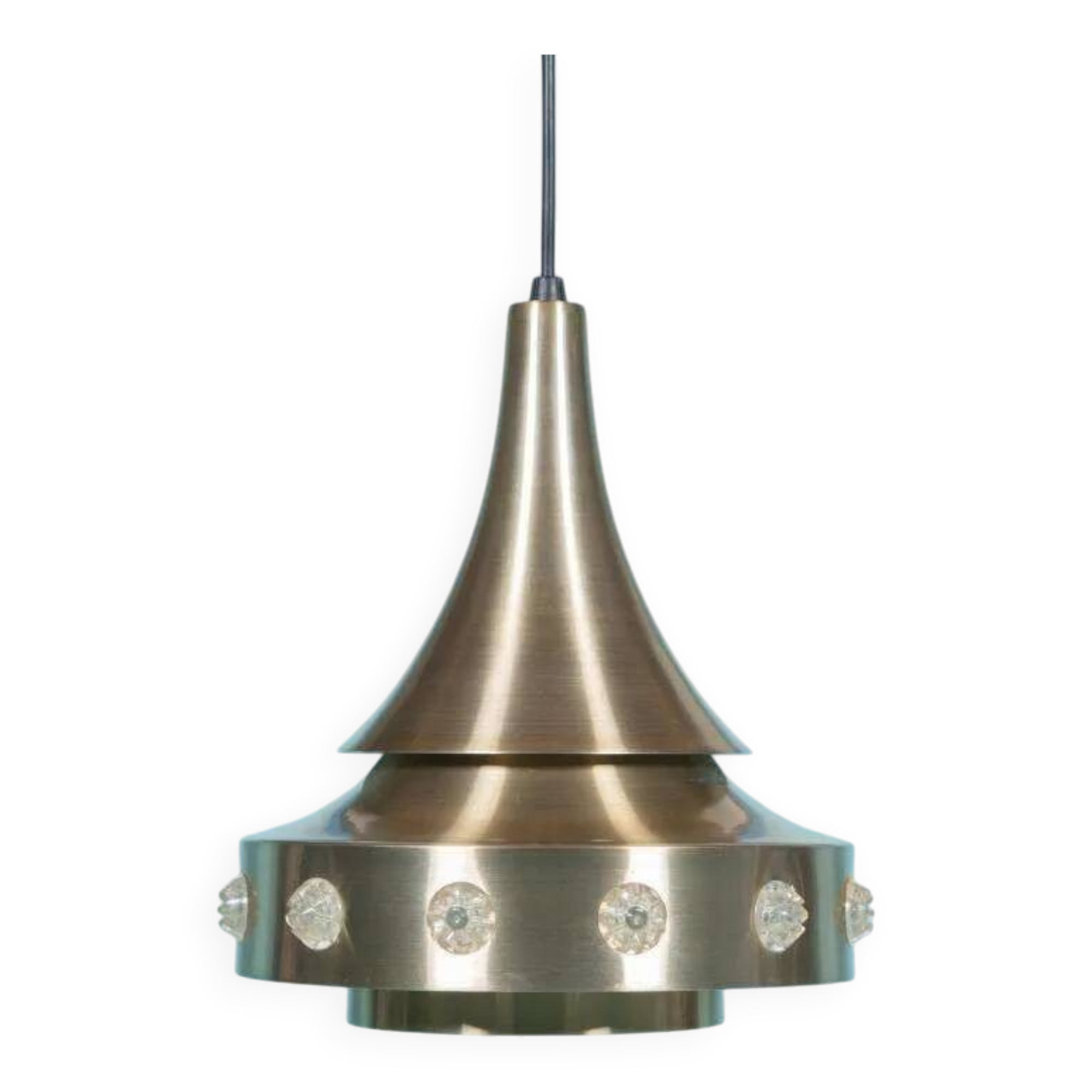 Danish space age suspension design, vintage pendant from the sixties.